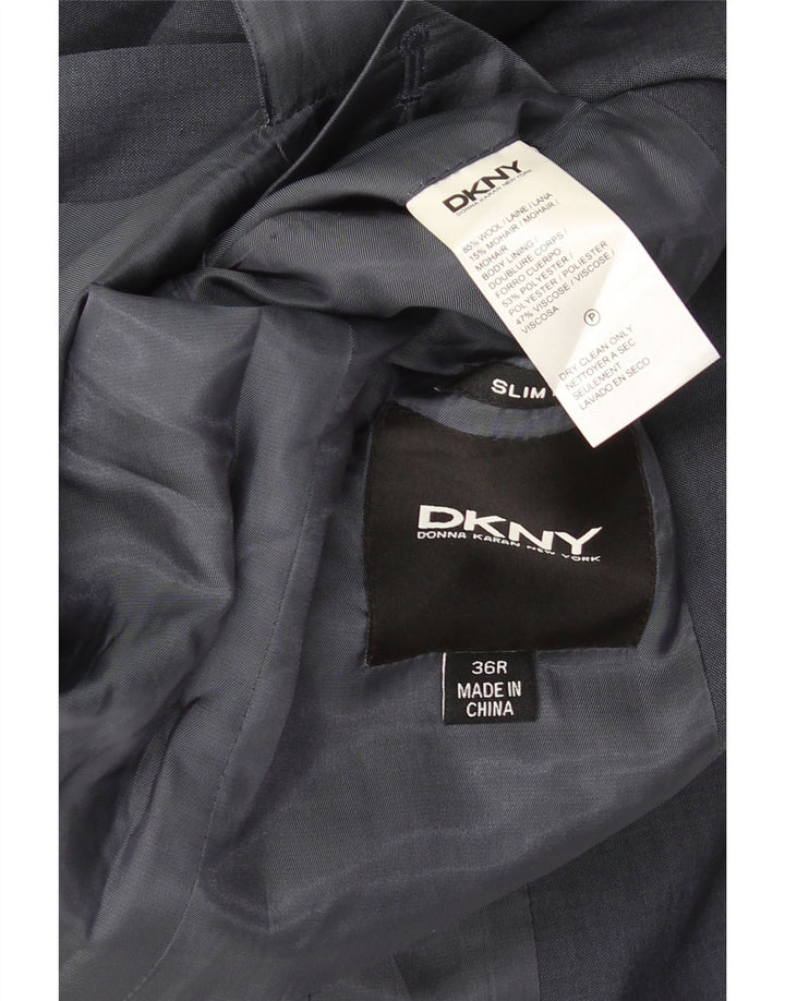 Dkny Herre 2 Button Slim Fit Blazer Jacket UK 36 Small Navy Blue Wool