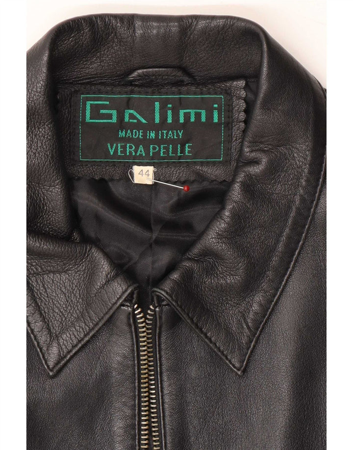 Vintage dame bomber læderjakke IT 44 Medium Sort