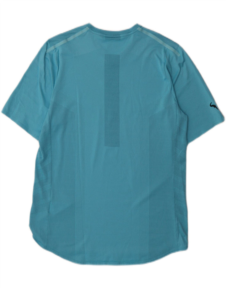 Nike Herre Dri Fit T-Shirt Top Stor Blå Polyester