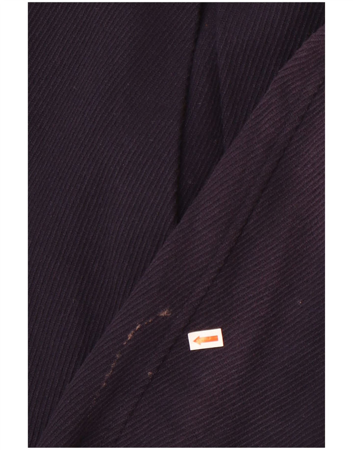 Armani Exchange Dame Dobbeltradet Crop Bomber Jacket UK 6 XS Navy Blue