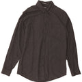 EDDIE BAUER Mens Classic Fit Flannel Shirt Medium Grey Cotton