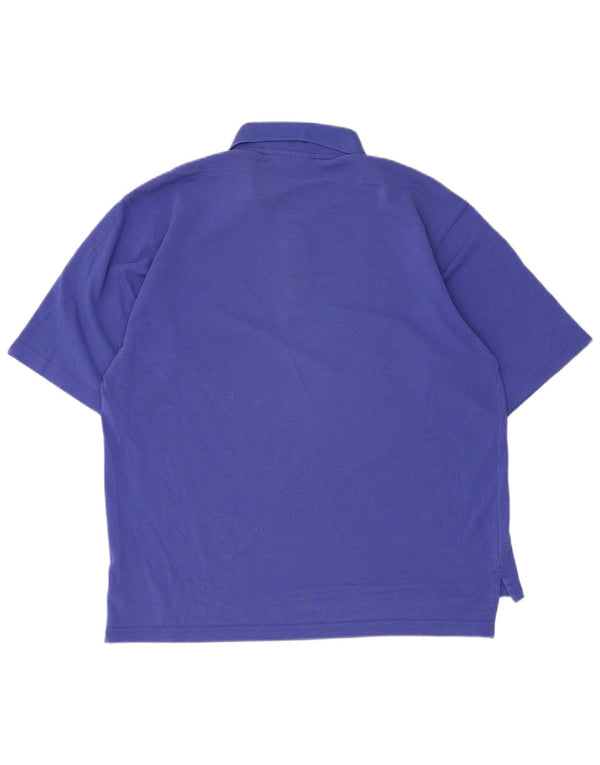 Adidas Polo Shirt til mænd UK 40/42 Medium Lilla Bomuld
