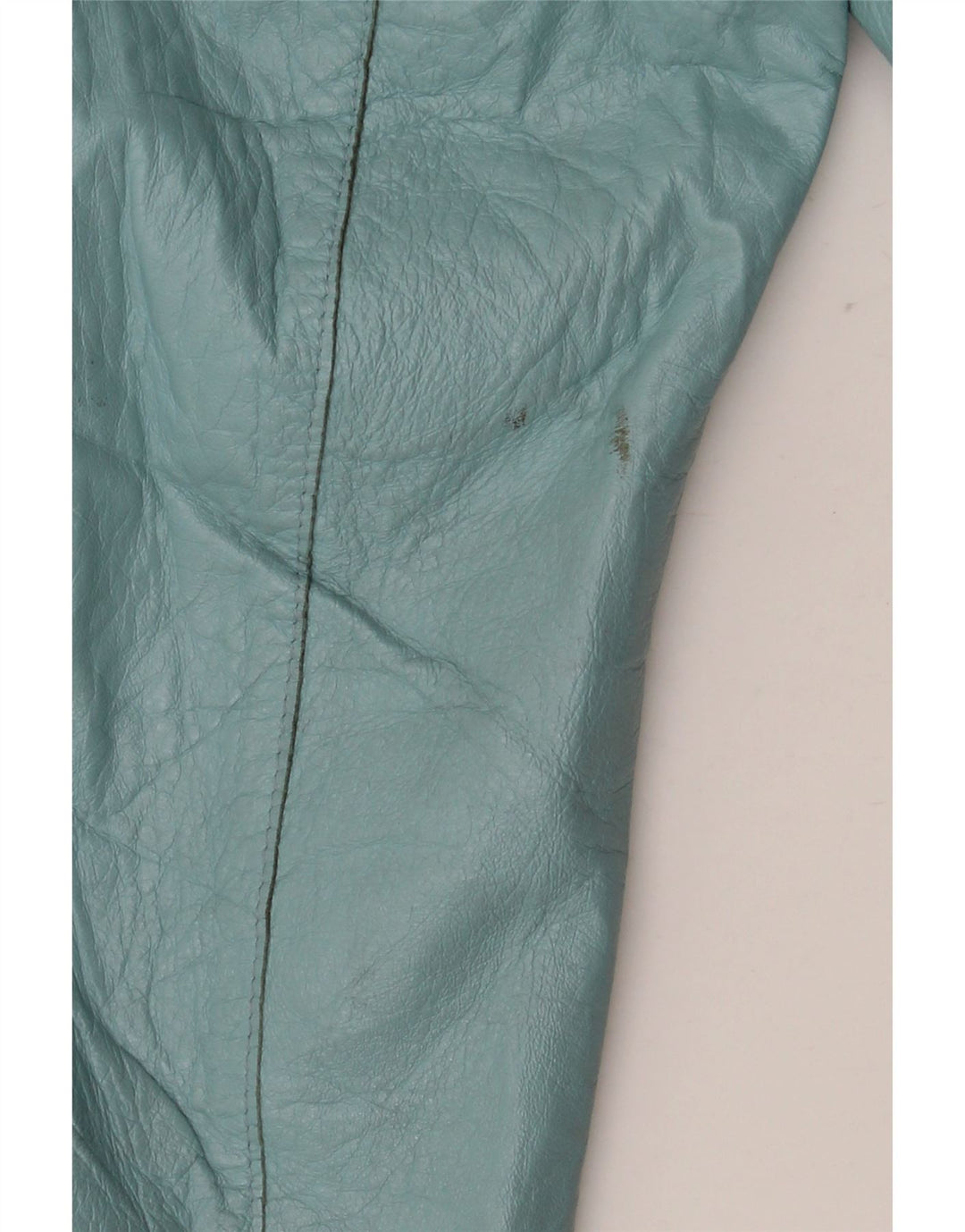 Vintage læder til kvinder med 3/4 ærmer Bolero-jakke IT 42 Medium Blue Læder