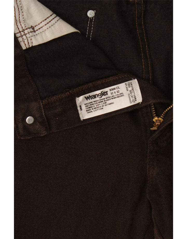 Wrangler Straight Jeans til mænd W32 L28 brun bomuld