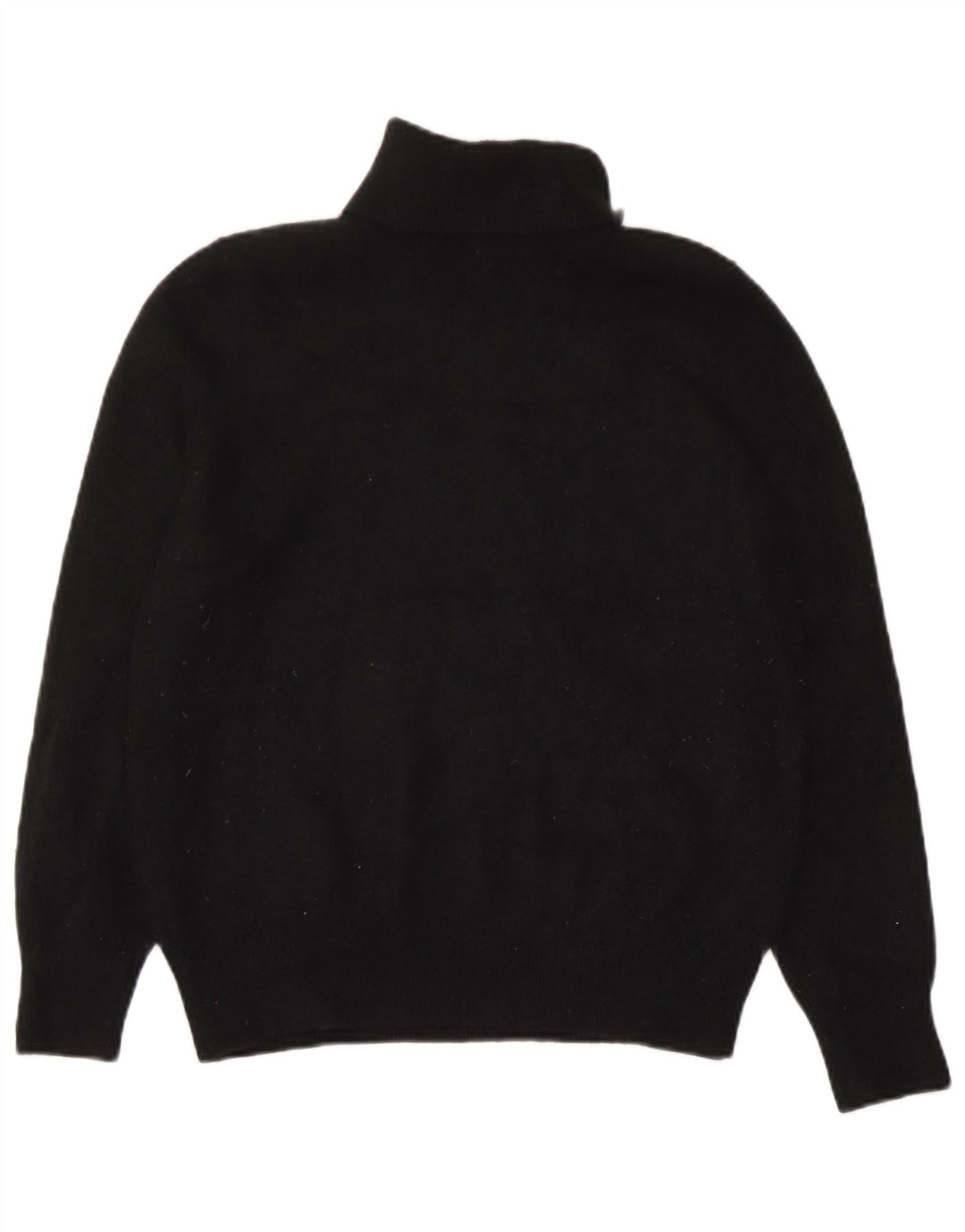 Marks & Spencer Dame Rullehals Sweater UK 14 Stor Sort Cashmere