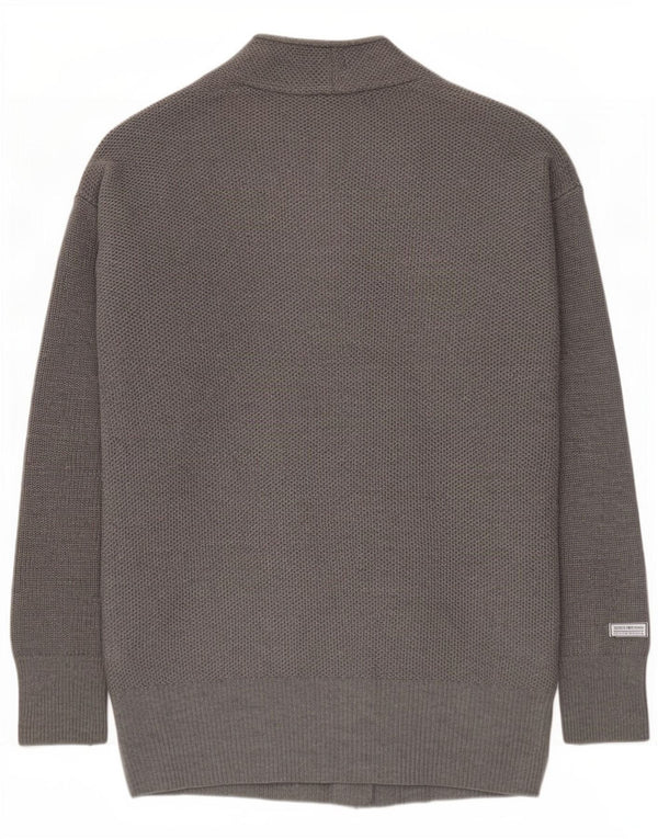Gap Womens Oversized Longline Open Cardigan Sweater UK 16 Large Grå Nylon