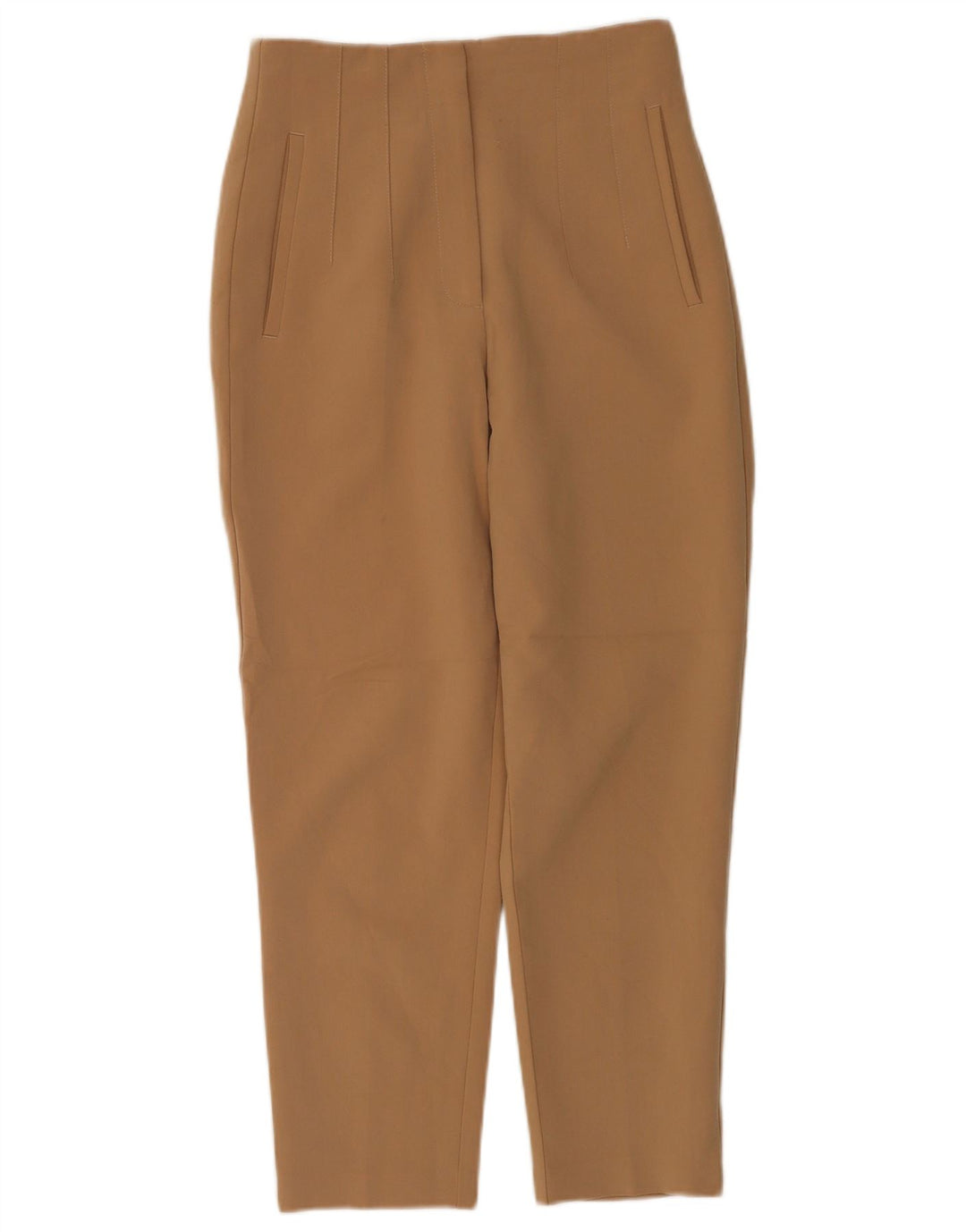 Zara koniske fritidsbukser til kvinder, små W26 L26 brun polyester
