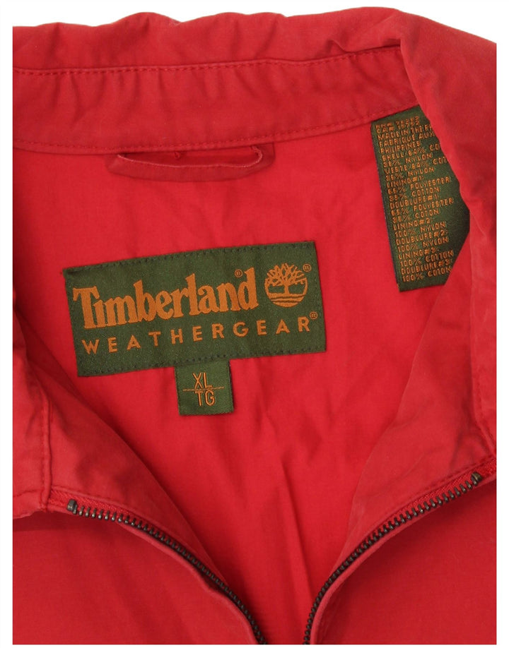 Timberland Herre Bomber Jacket UK 42 XL Rød Bomuld