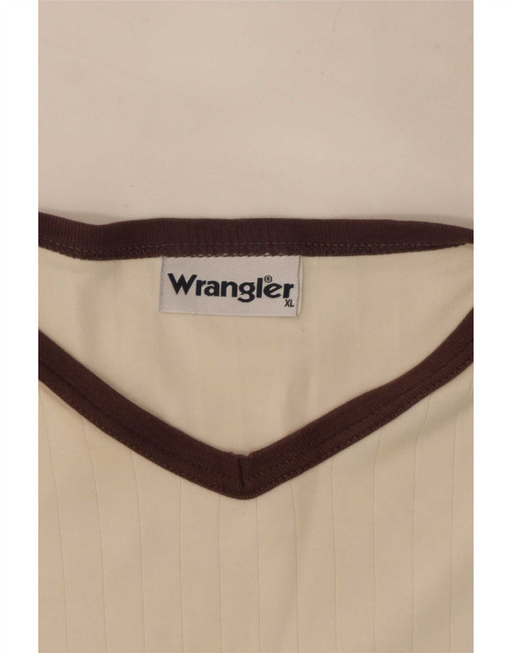 Wrangler Herre T-Shirt Top XL Hvid Colourblock
