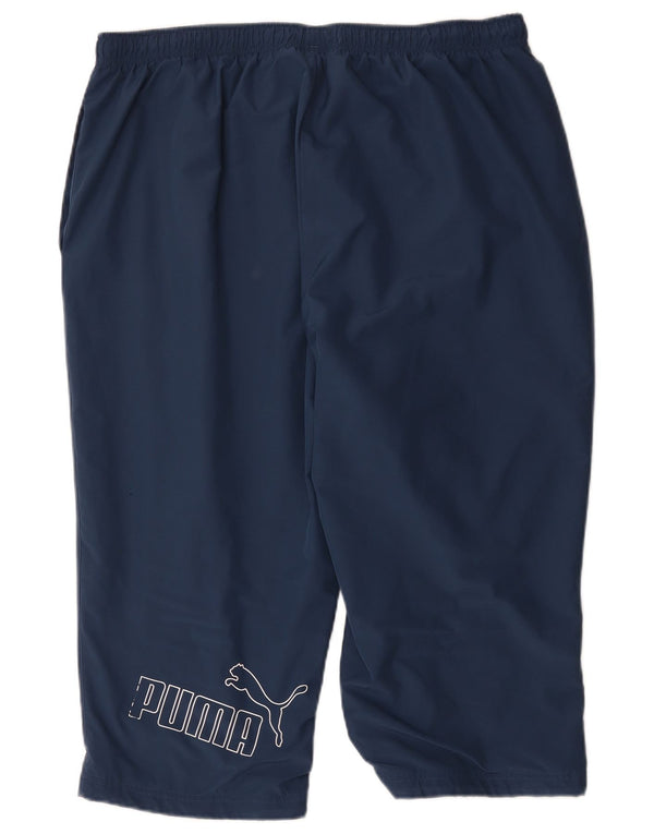 Puma Herre grafisk Capri træningsdragt bukser 2XL marineblå polyester