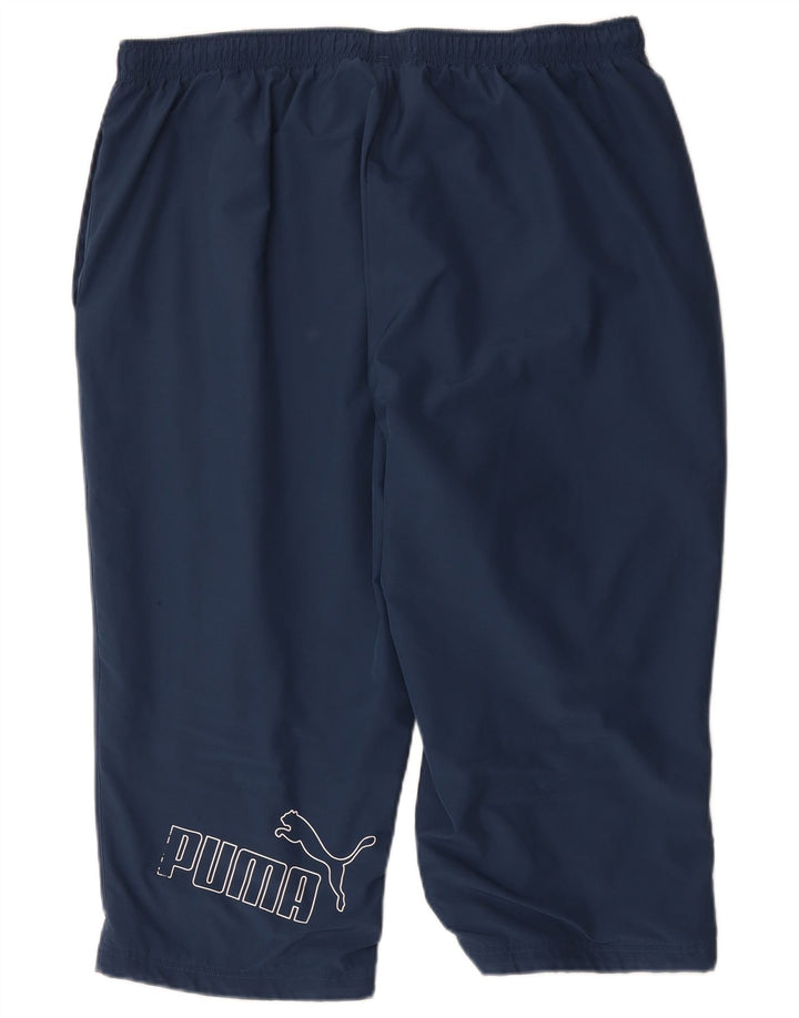 Puma Herre grafisk Capri træningsdragt bukser 2XL marineblå polyester