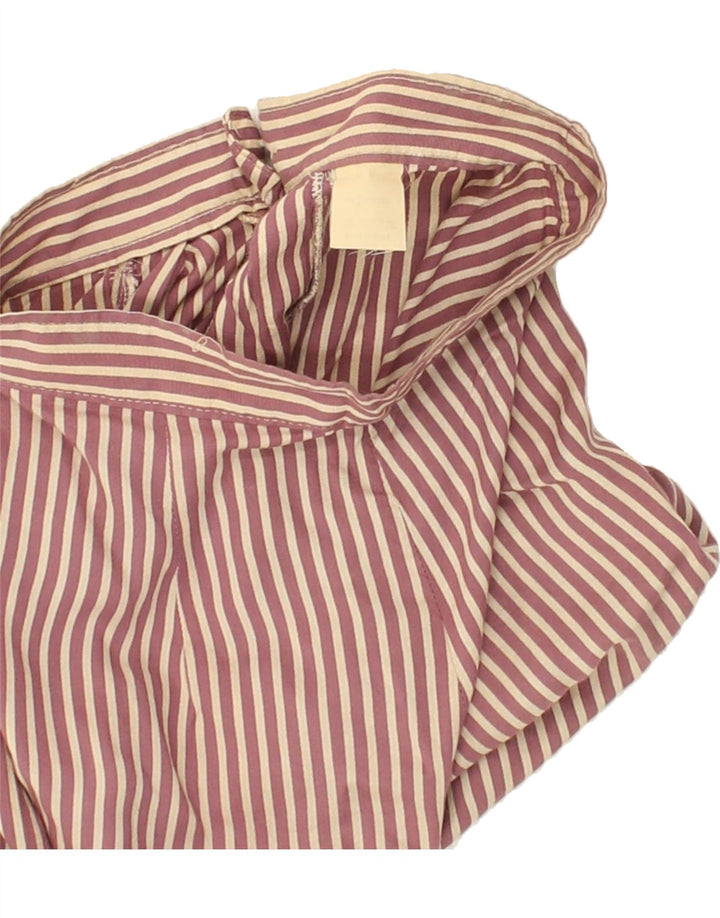 VINTAGE Womens Casual Shorts Small W26 Pink Striped Viscose | Vintage Vintage | Thrift | Second-Hand Vintage | Used Clothing | Messina Hembry 