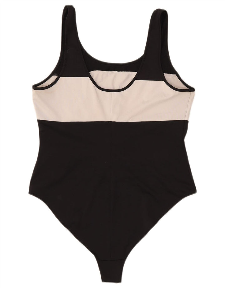 LEVI'S Grafisk ærmeløs bodysuit til kvinder UK 14 Stor sort farveblok