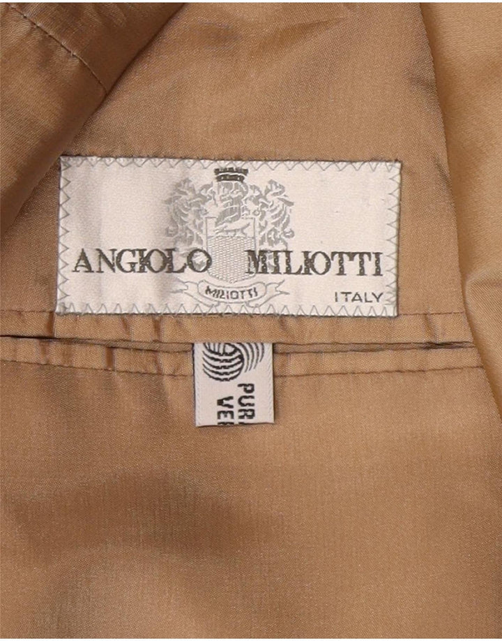 Angiolo Miliotti Herre 2-knaps blazerjakke UK 42 XL Grøn Houndstooth