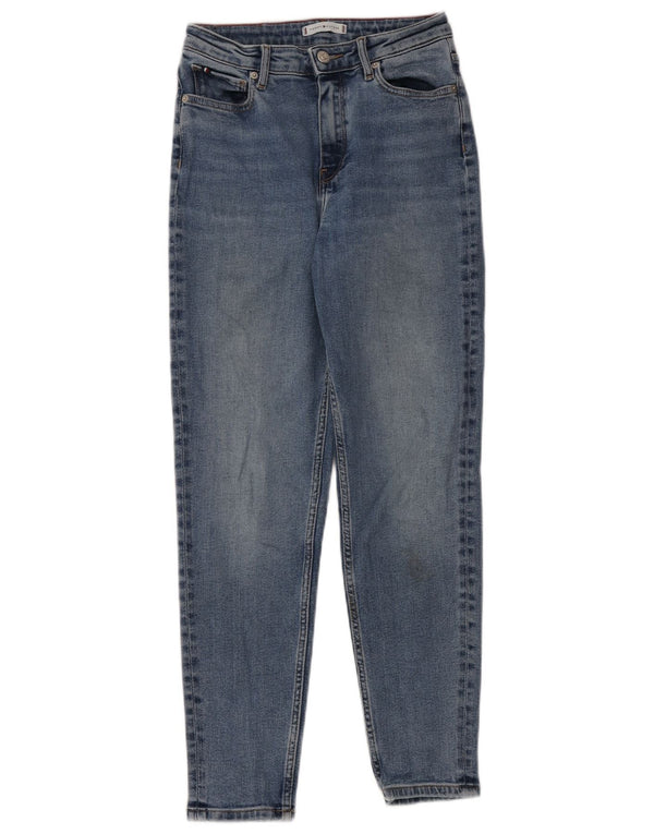 Tommy Hilfiger Gramercy højtaljede koniske jeans til kvinder W27 L30 blå bomuld