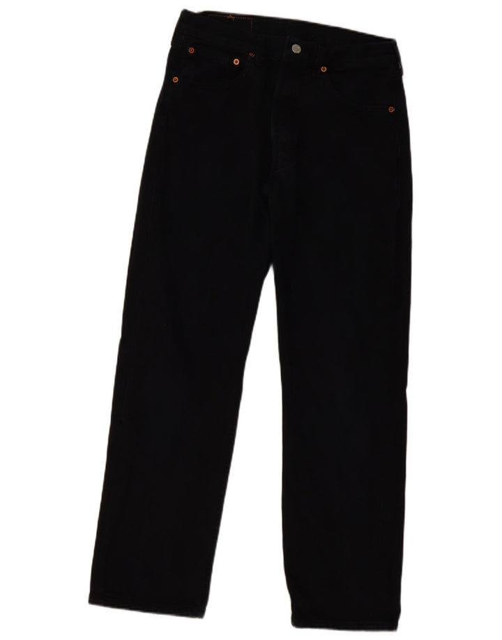 Levi's Dame 501 Straight Jeans W32 L30 Sort Bomuld
