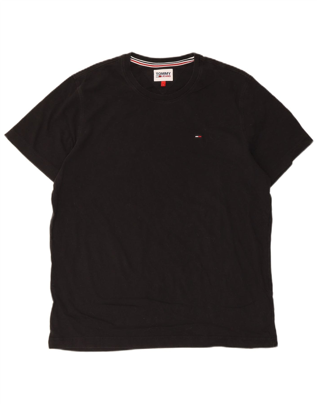 Tommy Hilfiger Herre T-Shirt Top Stor Sort Bomuld
