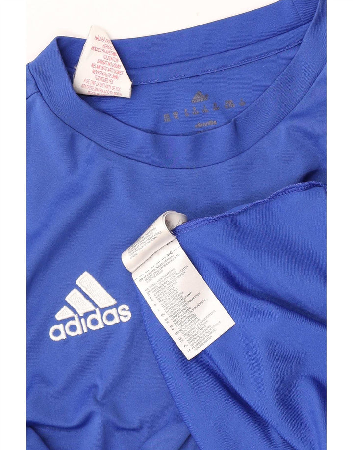 Adidas Boys Climalite T-Shirt Top 11-12 År Blå Polyester