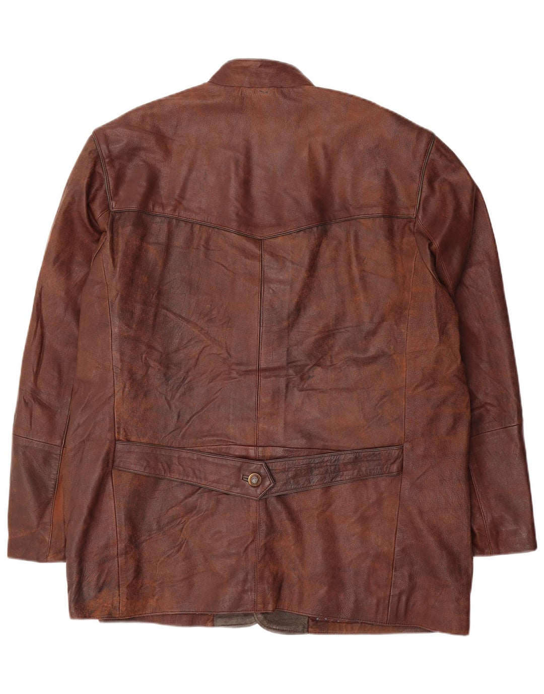 Vintage herre læderjakke UK 44 2XL Brown Tie Dye læder