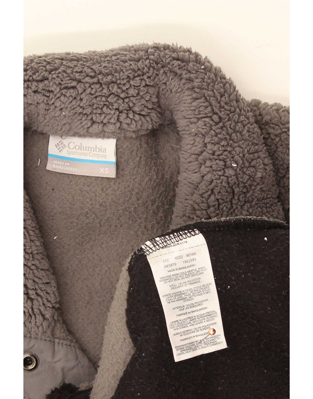 Columbia Herre Button Neck Fleece Jumper XS Grå Colourblock Polyester