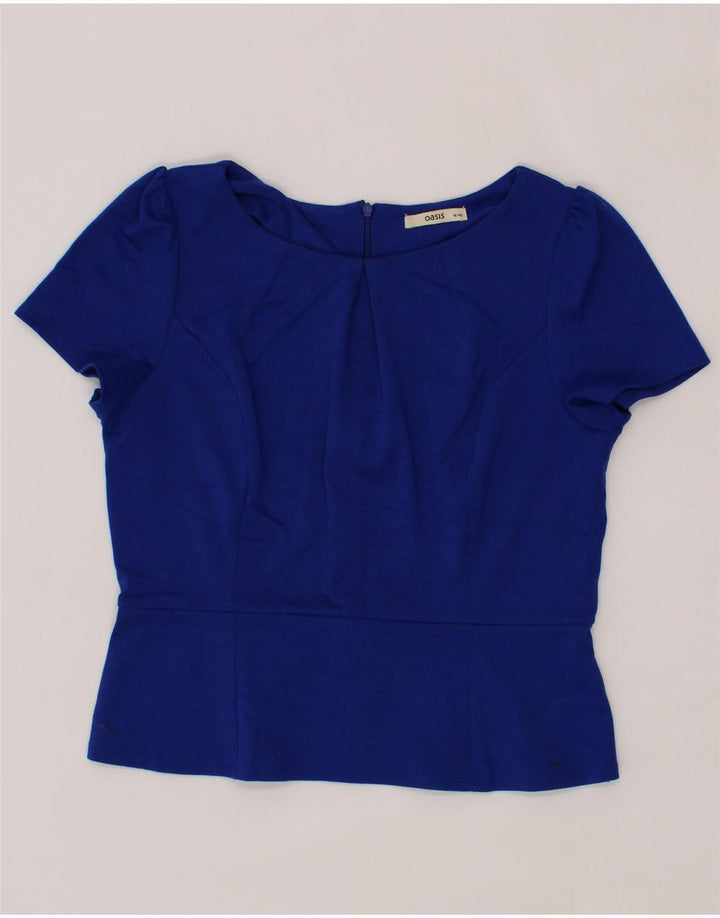OASIS Womens Blouse Top UK 16 Large  Blue Polyester Vintage Oasis and Second-Hand Oasis from Messina Hembry 