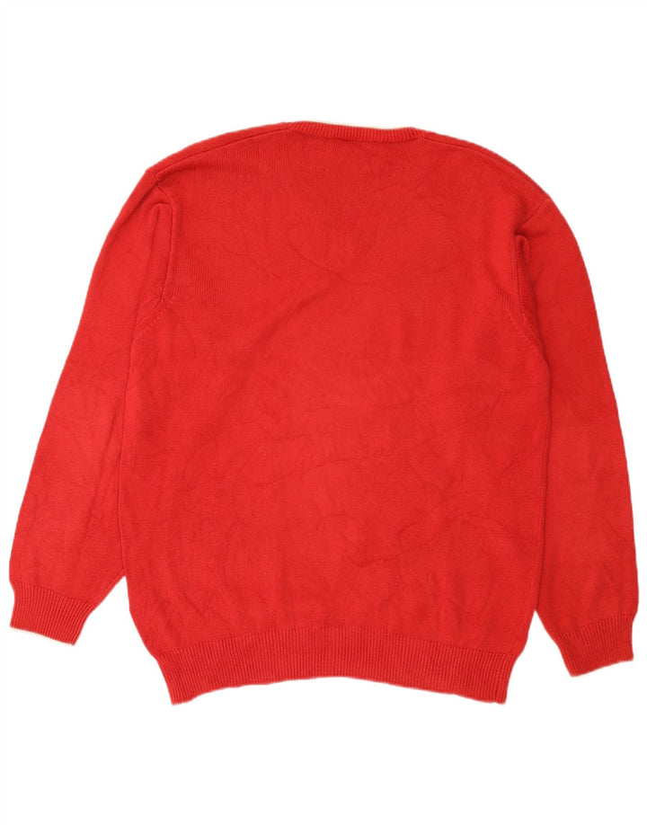 Fred Perry Herre V-hals sweater Medium Rød Bomuld