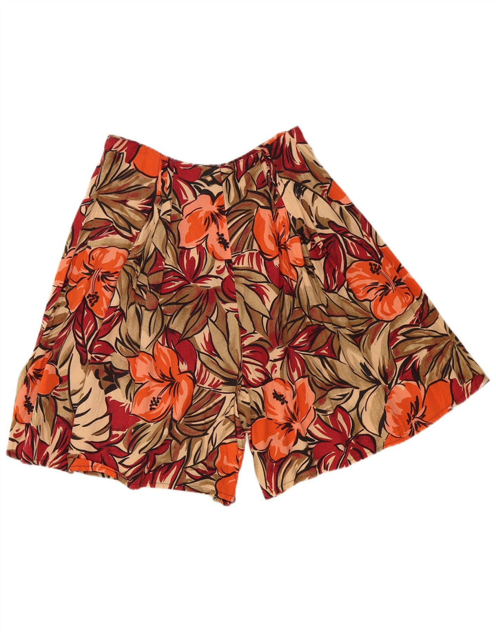 Vintage Kvinder Cullotes Bermuda Shorts W30 Medium Multicolored Floral