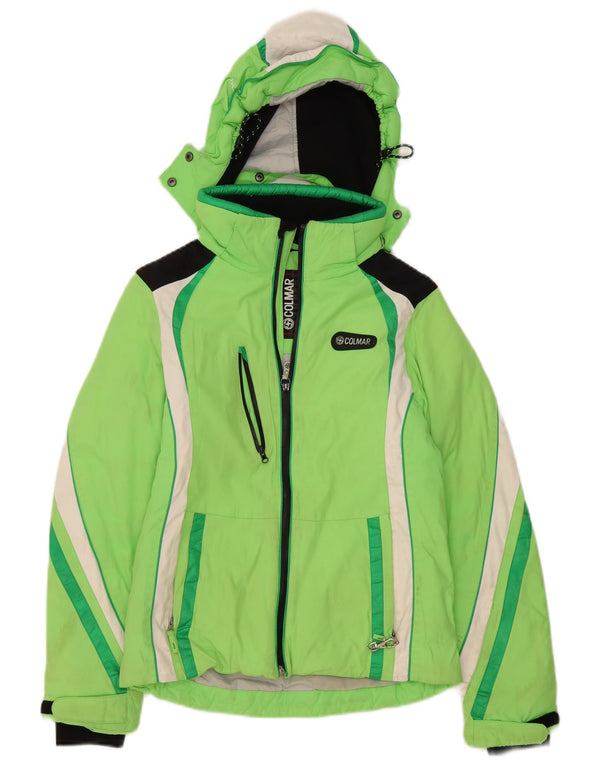 Colmar Dame Hætte Oversized Skijakke IT 40 XS Grøn Colourblock