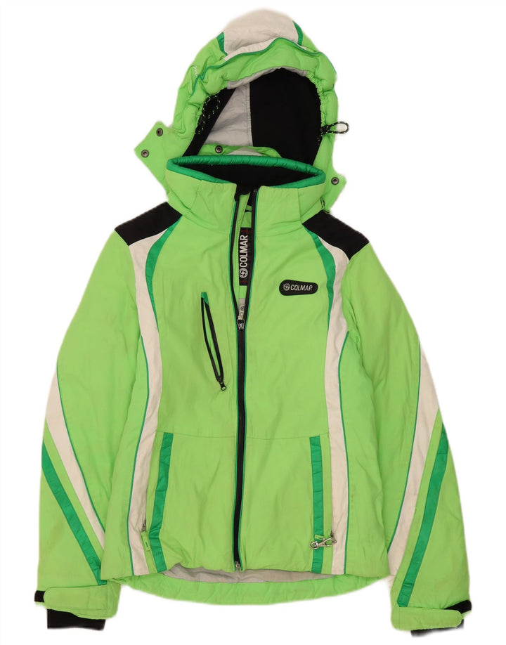 Colmar Dame Hætte Oversized Skijakke IT 40 XS Grøn Colourblock