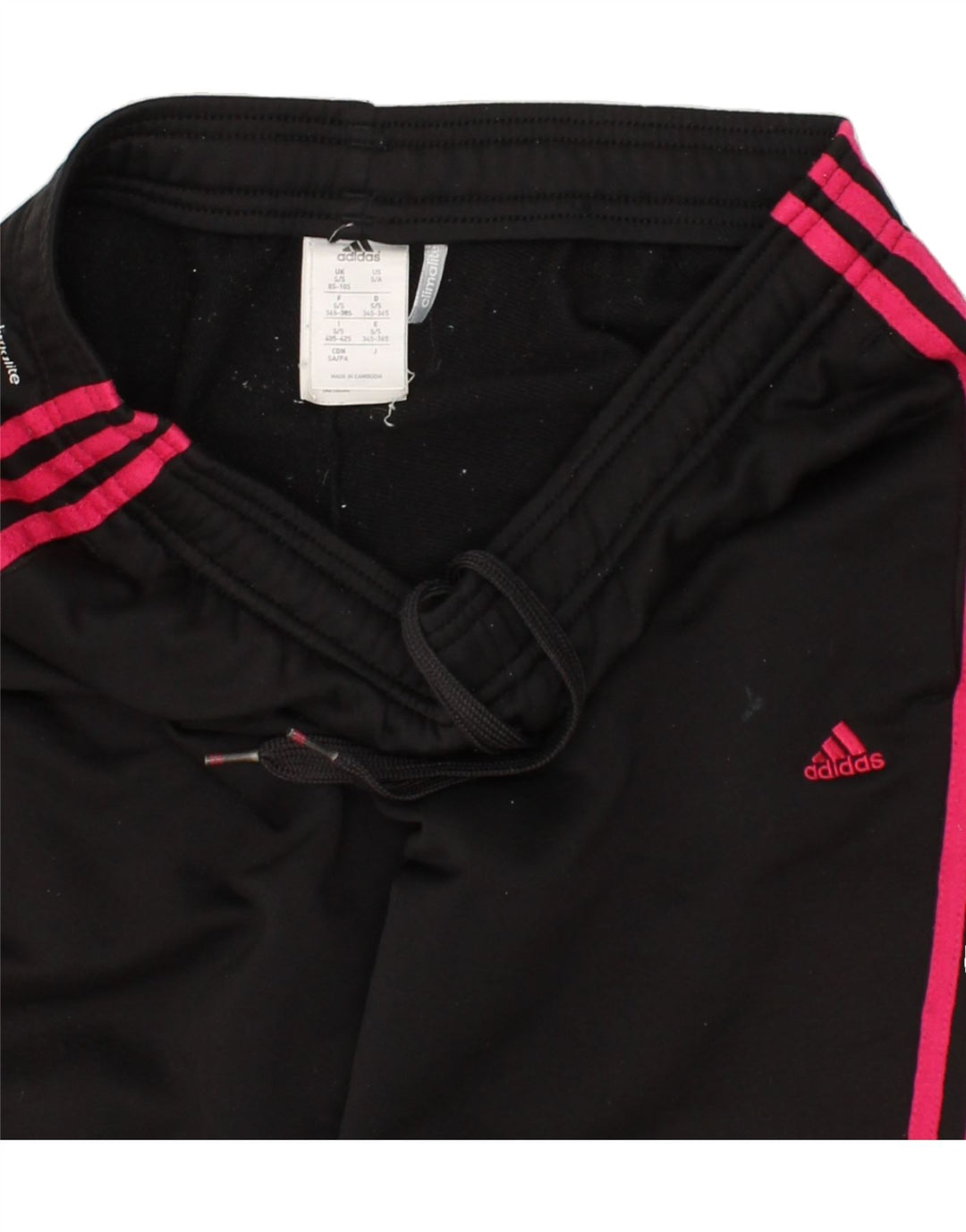ADIDAS Womens Climalite træningsdragt Bukser UK 8/10 Small Black Polyester