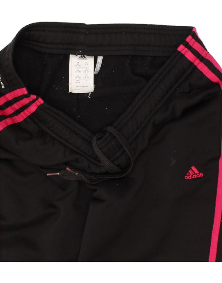 ADIDAS Womens Climalite træningsdragt Bukser UK 8/10 Small Black Polyester