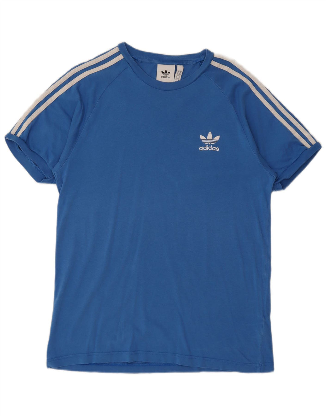 Adidas T-shirt top mellemblå bomuld til mænd