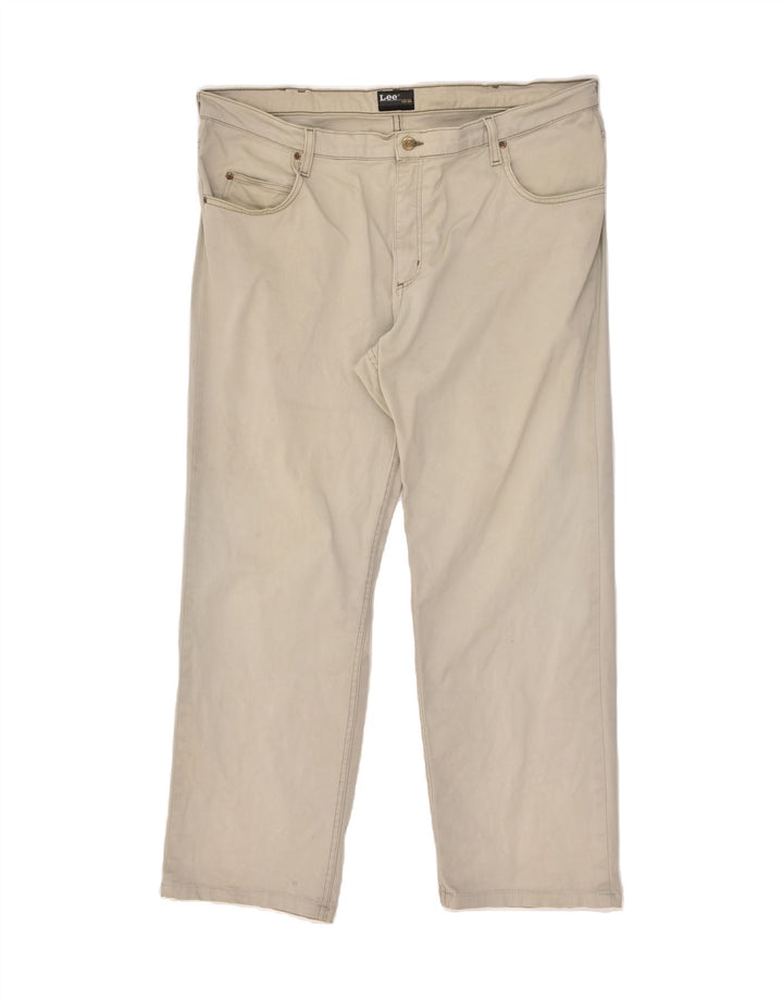 LEE Mens Straight Casual Trousers W42 L30 Beige | Vintage Lee | Thrift | Second-Hand Lee | Used Clothing | Messina Hembry 