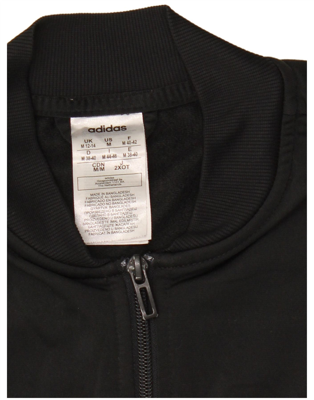 Adidas træningsdragt topjakke til kvinder UK 12/14 Medium Black Polyester