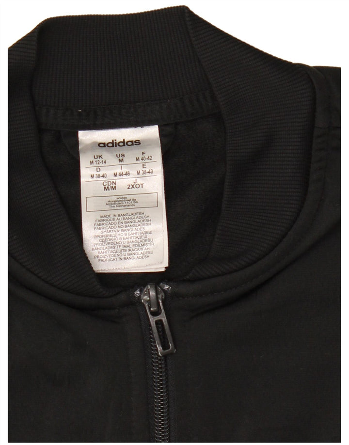 Adidas træningsdragt topjakke til kvinder UK 12/14 Medium Black Polyester
