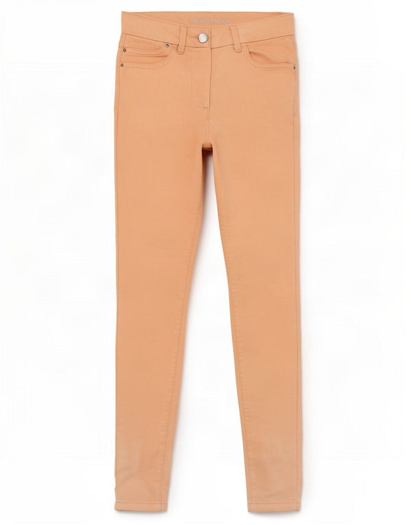 Marks & Spencer Dame Skinny Jeans UK 8 Small W26 L27 Orange Bomuld