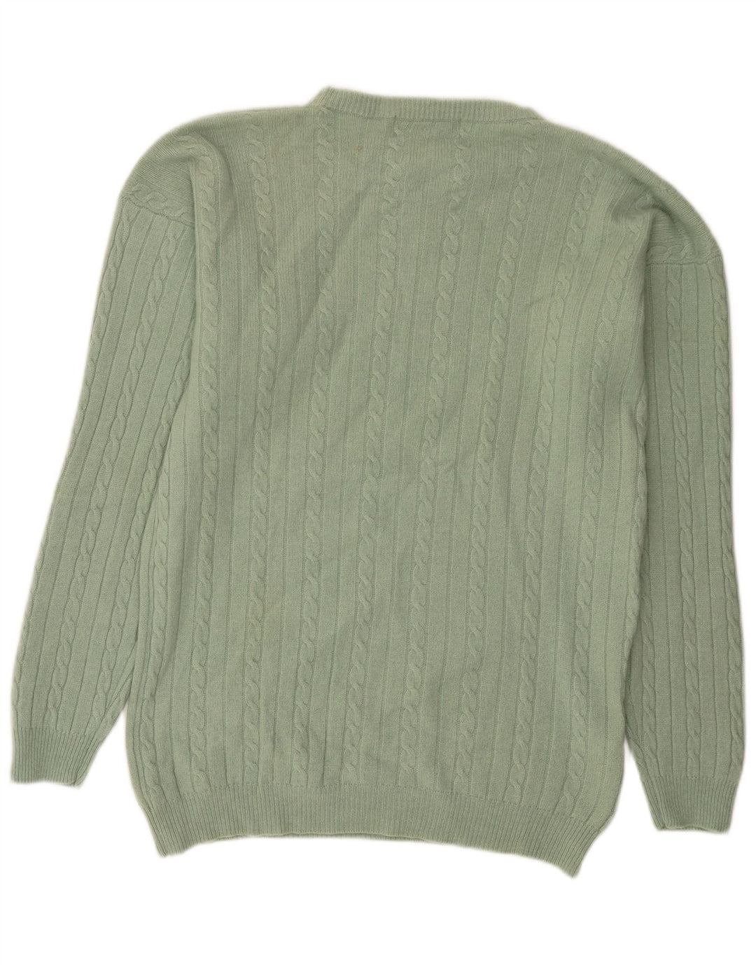 Free Style Herre Crew Neck Jumper Sweater Stor Grøn Uld