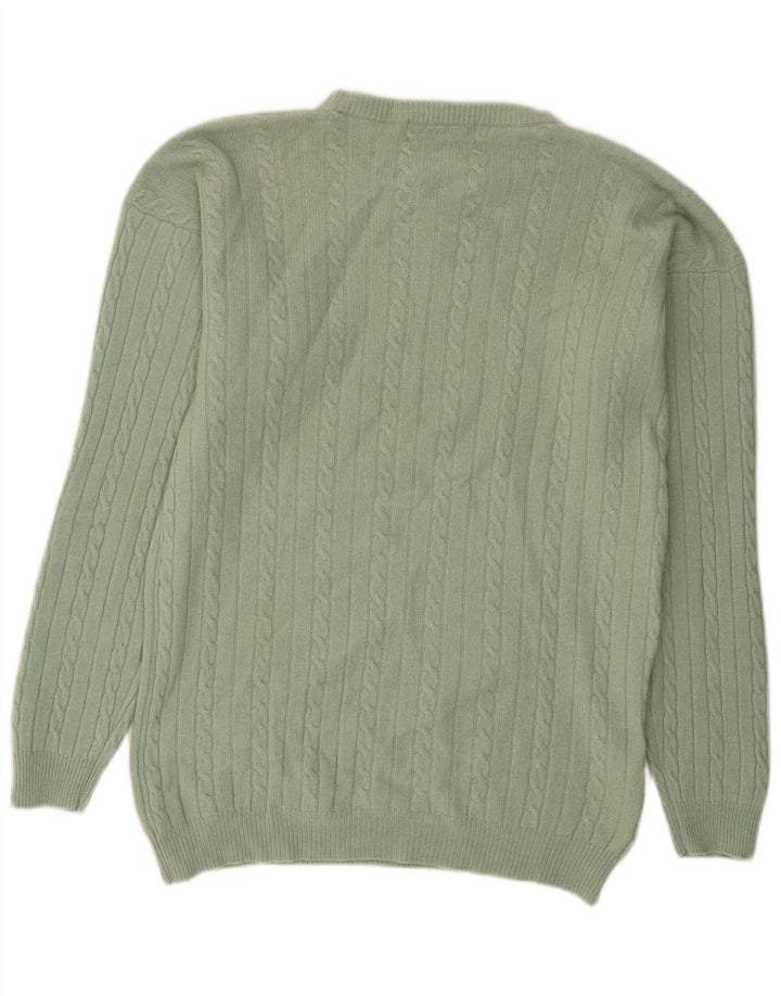 Free Style Herre Crew Neck Jumper Sweater Stor Grøn Uld
