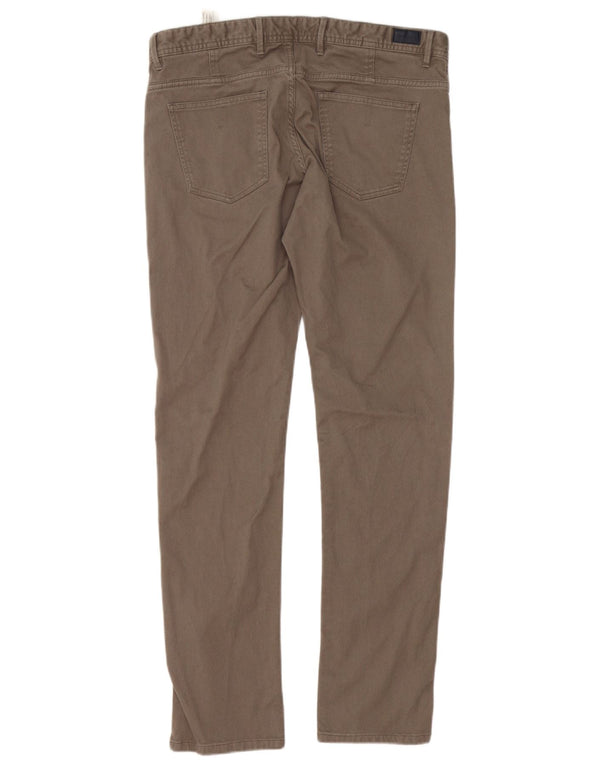 Massimo Dutti Herre Slim Fit Casual Bukser EU 42 Large W32 L32 Grå Bomuld