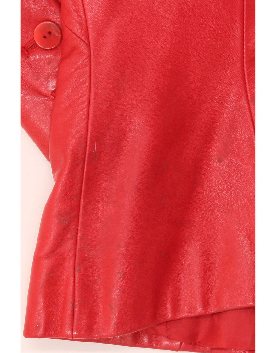 Marc Cain Dame 4-knaps læder blazerjakke US Small Red