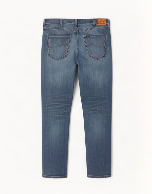 Lee Mens Brooklyn Straight Jeans W36 L30 Blå Bomuld