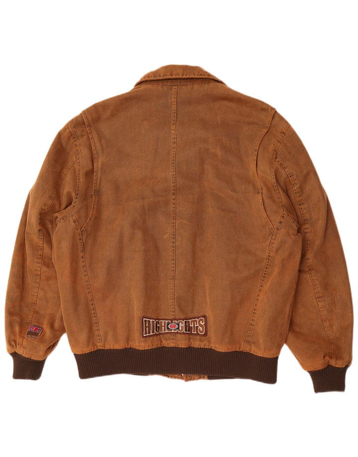 WPM Herre Type A-8 Graphic Bomber Jacket UK 42 XL Brun Colourblock