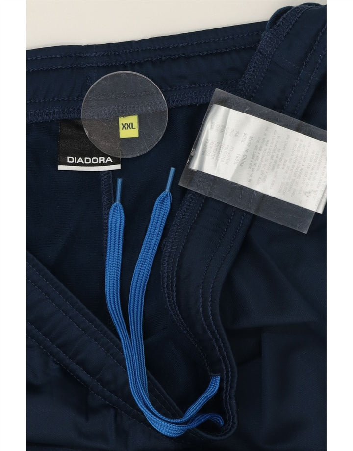 DIADORA Mens Tracksuit Trousers Joggers 2XL  Navy Blue Polyester Vintage Diadora and Second-Hand Diadora from Messina Hembry 