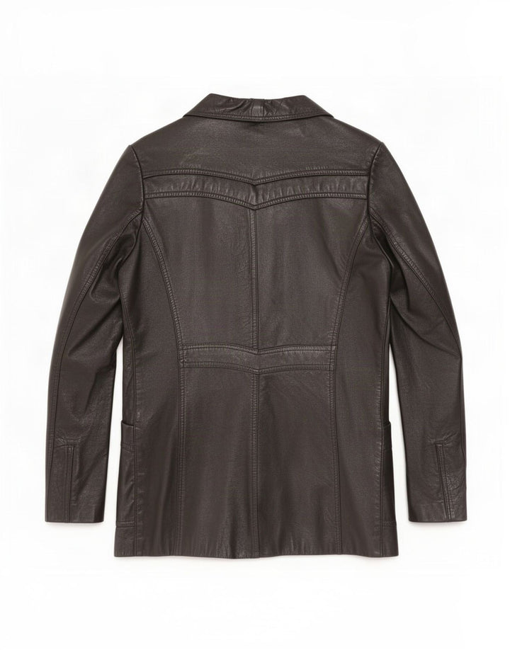 Vintage dame læderjakke IT 42 Medium Sort