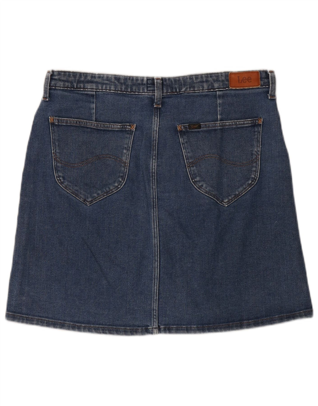 LEE Dame Denim Nederdel W31 Medium Blue Bomuld
