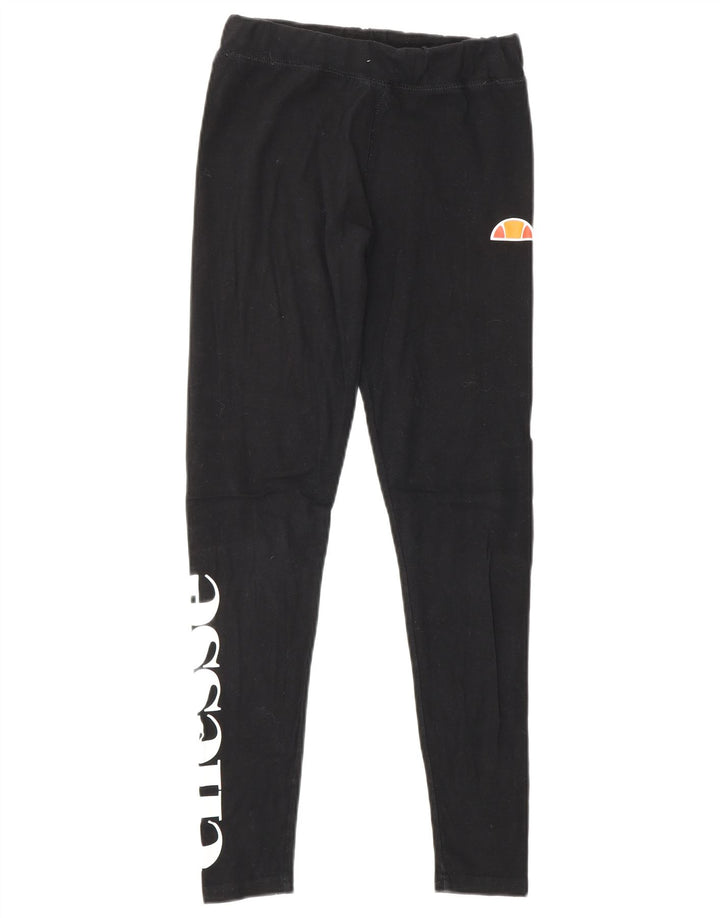 ELLESSE Grafiske Leggings til kvinder UK 8 Small Black