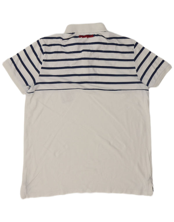 DESIGUAL Grafisk Polo Shirt til mænd 2XL Hvidstribet