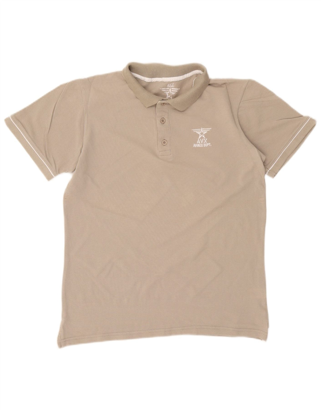 Avirex Dame Polo Shirt UK 12 Medium Grey Bomuld