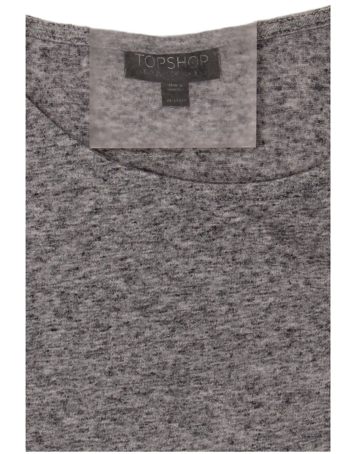 Topshop Dame A-Line Kjole UK 8 Small Grey Flecked