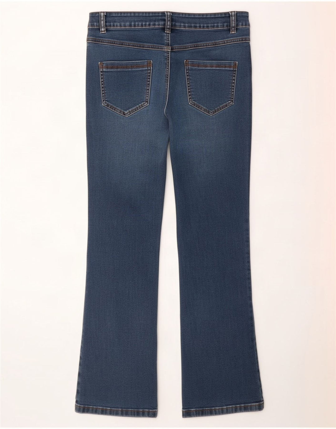 M&Co Dame Bootcut Jeans UK 12 Medium W30 L28 Blå Bomuld